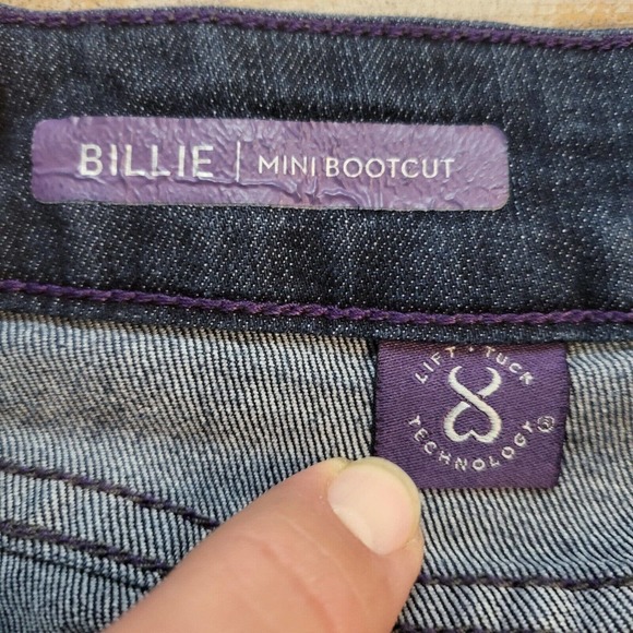 NYJD BILLIE MINI BOOTCUT JEANS SIZE 14W Dark Wash Lift Tuck Technology - Picture 4 of 12